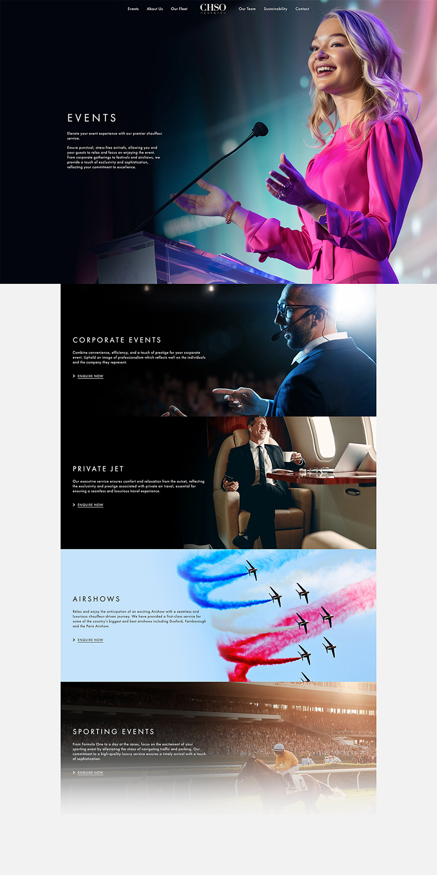 Work CHSO-2 Our work, CHSO Events landing page design and build